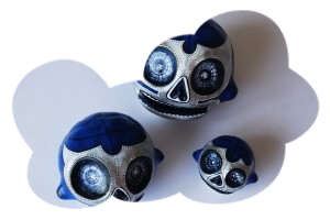 « Blue Demon trio  » skulls