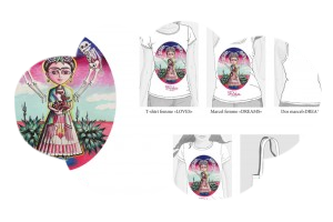 Tee-shirt Femme « Frida au faon » (taille S)